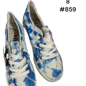 New Blowfish Blue/White Tie Dye Sneakers Size 8